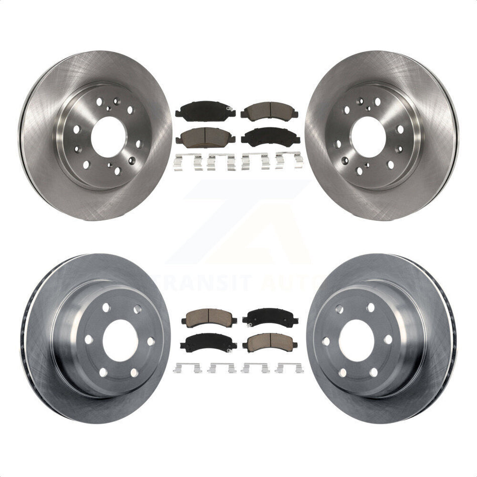 Front Rear Disc Brake Rotors And Ceramic Pads Kit For 2009-2014 Chevrolet Express 1500 GMC Savana K8C-101613 by Transit Auto