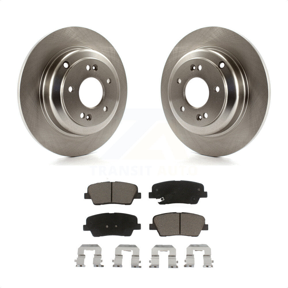 Rear Disc Brake Rotors And Ceramic Pads Kit For Hyundai Genesis Coupe K8C-101621 by Transit Auto