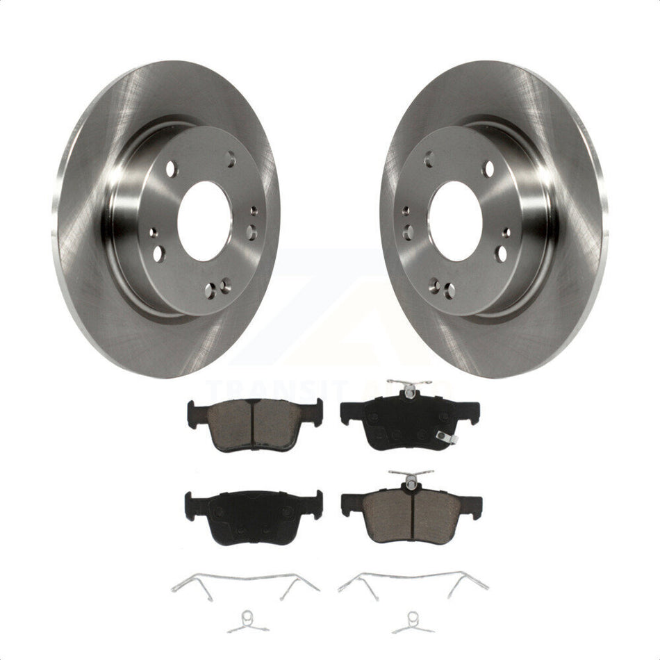 Rear Disc Brake Rotors And Ceramic Pads Kit For Honda Civic K8C-101623 by Transit Auto