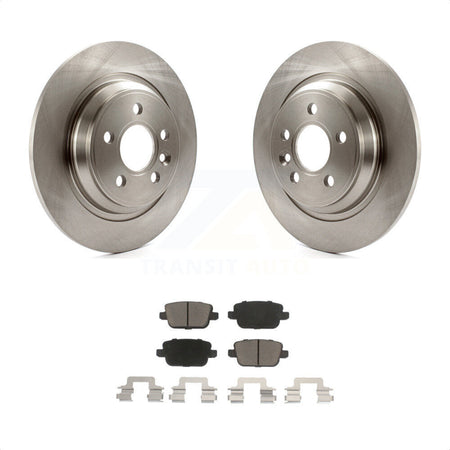 Rear Disc Brake Rotors And Ceramic Pads Kit For 2008-2011 Volvo S80 FWD With Electric Parking K8C-101634 by Transit Auto