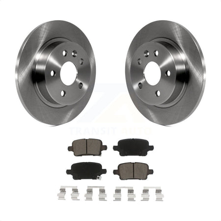 Rear Disc Brake Rotors And Ceramic Pads Kit For 2016 Chevrolet Cruze With 268mm Diameter Rotor K8C-101641 by Transit Auto