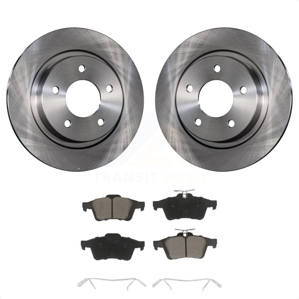 Rear Disc Brake Rotors And Ceramic Pads Kit For Mazda 3 Sport K8C-101659 by Transit Auto