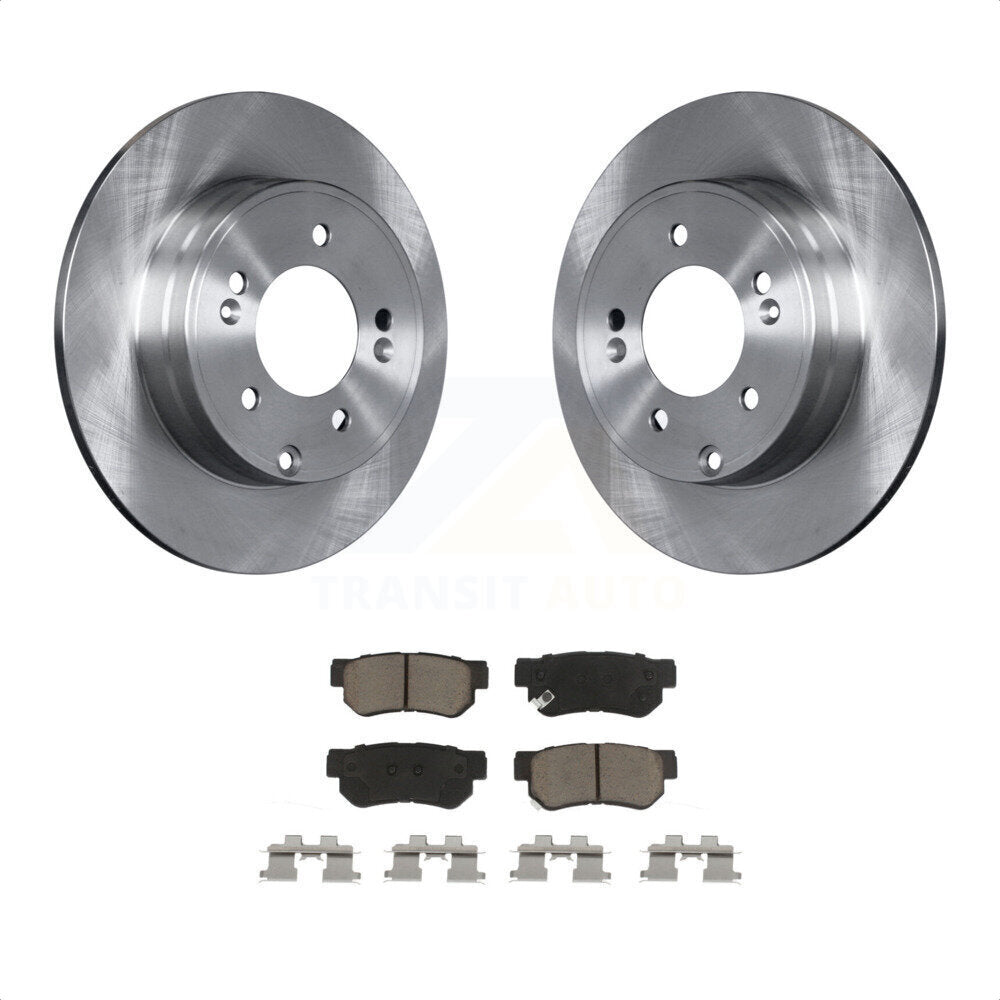 Rear Disc Brake Rotors And Ceramic Pads Kit For Hyundai Sonata 3.3L K8C-101667 by Transit Auto