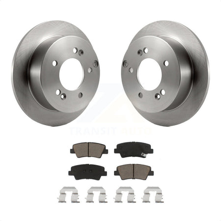 Rear Disc Brake Rotors And Ceramic Pads Kit For Hyundai Sonata 2.4L K8C-101668 by Transit Auto