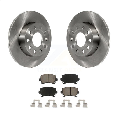 Rear Disc Brake Rotors And Ceramic Pads Kit For Volkswagen Jetta Rabbit Audi A3 Quattro K8C-101676 by Transit Auto