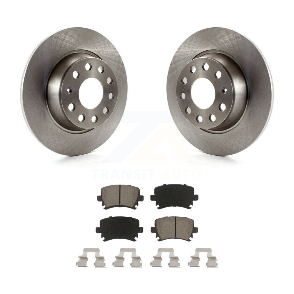 Rear Disc Brake Rotors And Ceramic Pads Kit For Volkswagen Jetta Passat GTI Eos Audi A3 Quattro Golf K8C-101678 by Transit Auto