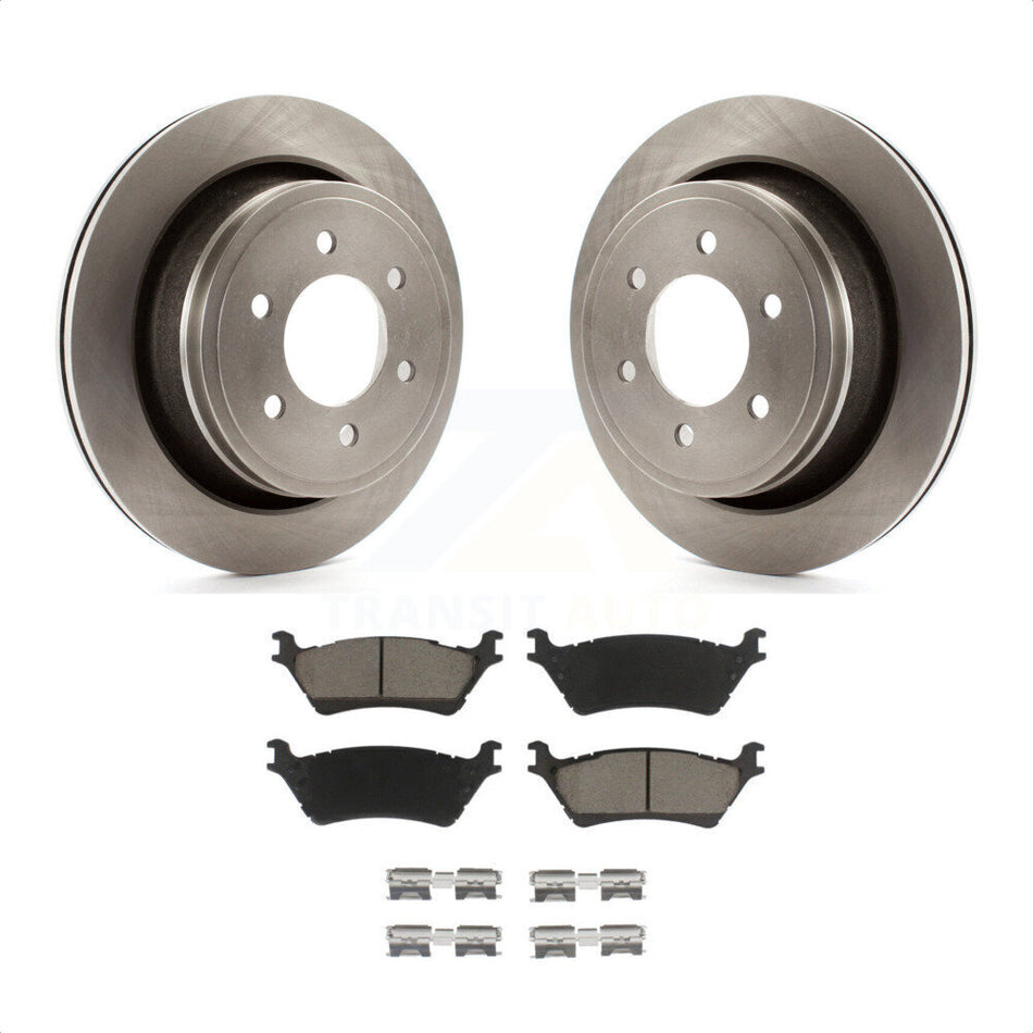 Rear Disc Brake Rotors And Ceramic Pads Kit For Ford F-150 K8C-101687 by Transit Auto