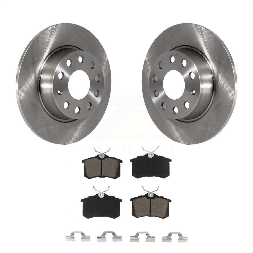 Rear Disc Brake Rotors And Ceramic Pads Kit For Volkswagen Beetle Golf With 272mm Diameter Rotor K8C-101692 by Transit Auto