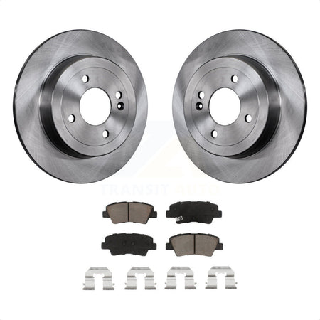 Rear Disc Brake Rotors And Ceramic Pads Kit For Hyundai Accent Kia Rio K8C-101705 by Transit Auto