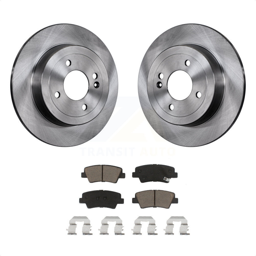 Rear Disc Brake Rotors And Ceramic Pads Kit For 2011 Hyundai Accent K8C-101707 by Transit Auto