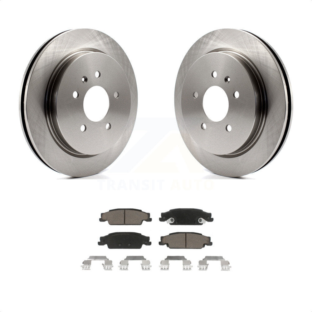 Rear Disc Brake Rotors And Ceramic Pads Kit For Cadillac CTS STS K8C-101722 by Transit Auto