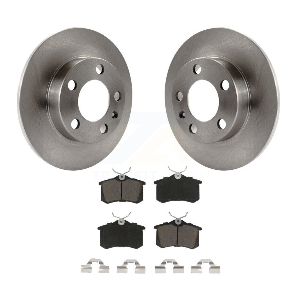 Rear Disc Brake Rotors And Ceramic Pads Kit For 2007-2010 Volkswagen Beetle K8C-101728 by Transit Auto