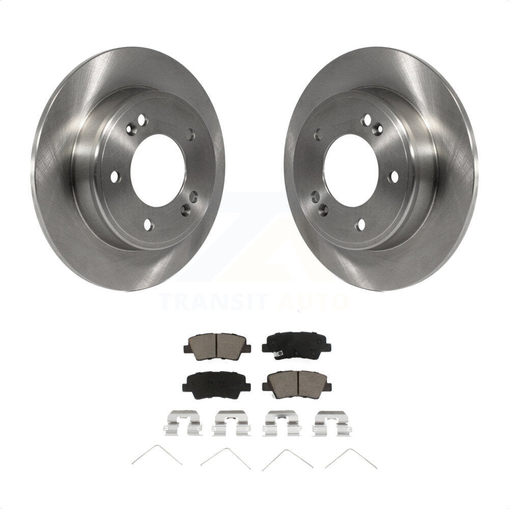 Rear Disc Brake Rotors And Ceramic Pads Kit For Hyundai Elantra Kia Soul Venue K8C-101782 by Transit Auto