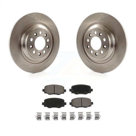 Rear Disc Brake Rotors And Ceramic Pads Kit For 2014-2021 Jeep Cherokee With Dual Piston Front Caliper K8C-101784 by Transit Auto