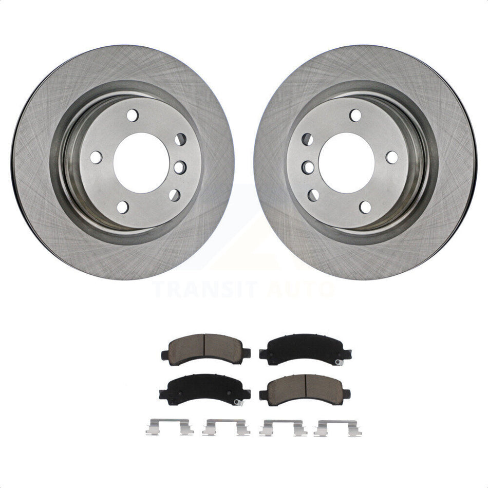 Rear Disc Brake Rotors And Ceramic Pads Kit For Chevrolet Express 3500 2500 GMC Savana K8C-101822 by Transit Auto