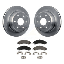 Rear Disc Brake Rotors And Ceramic Pads Kit For Chevrolet Silverado 1500 GMC Tahoe Sierra Suburban Yukon Avalanche XL Cadillac Escalade ESV EXT K8C-101833