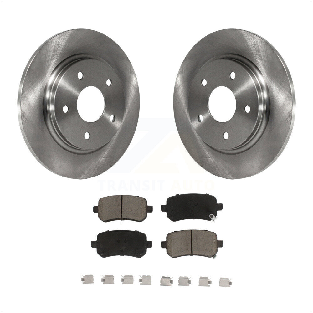 Rear Disc Brake Rotors And Ceramic Pads Kit For Dodge Grand Caravan Chrysler Town & Country Journey Volkswagen Routan Ram C/V K8C-101842 by Transit Auto