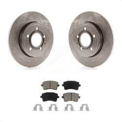 Rear Disc Brake Rotors And Ceramic Pads Kit For 2009 Audi A4 Quattro Sedan Wagon With 288mm Diameter Rotor K8C-101850
