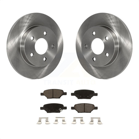 Rear Disc Brake Rotors And Ceramic Pads Kit For Chevrolet Malibu Pontiac G6 Cobalt Saturn Ion HHR Aura G5 Pursuit K8C-101860 by Transit Auto