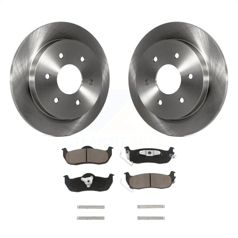 Rear Disc Brake Rotors And Ceramic Pads Kit For Nissan Titan Armada INFINITI QX56 Pathfinder TITAN K8C-101888 by Transit Auto