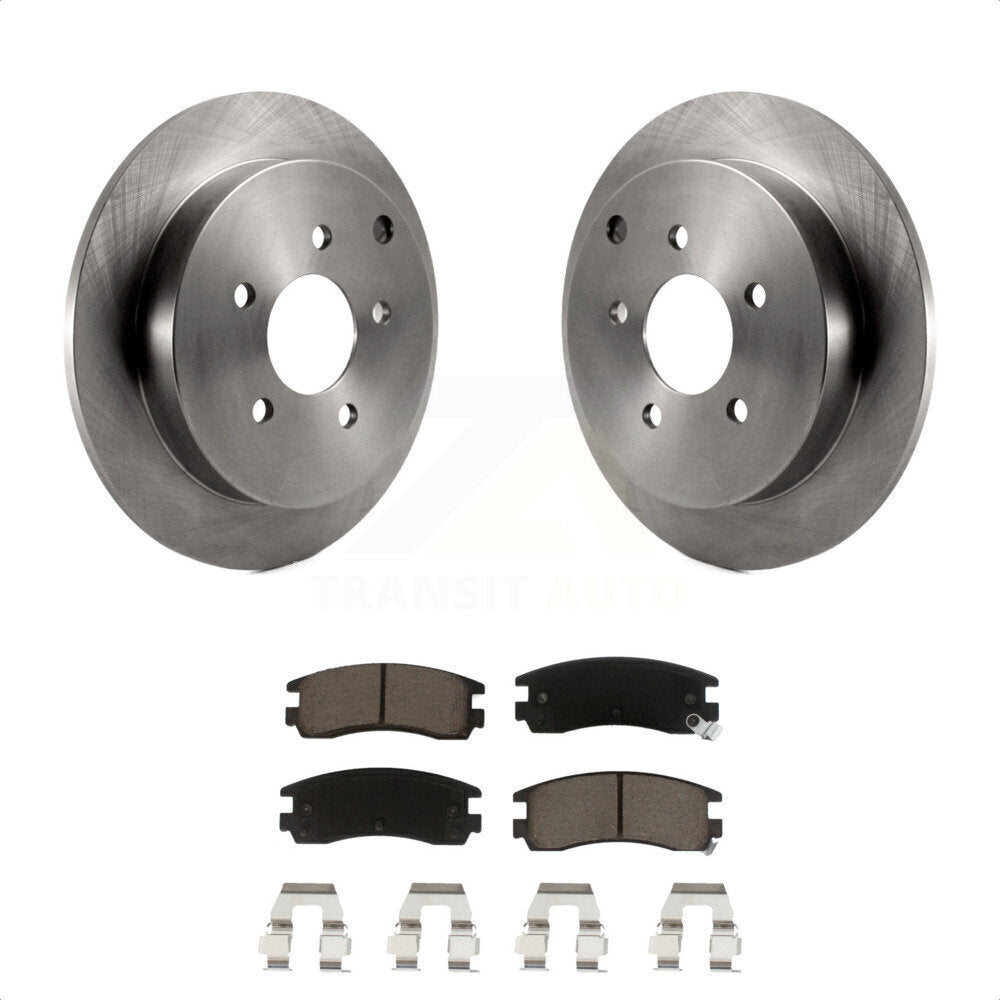 Rear Disc Brake Rotors And Ceramic Pads Kit For Buick Rendezvous Chevrolet Venture Pontiac Montana Aztek Oldsmobile Silhouette K8C-101893 by Transit Auto