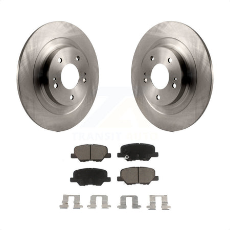 Rear Disc Brake Rotors And Ceramic Pads Kit For Mitsubishi Outlander Sport PHEV RVR K8C-101896 by Transit Auto