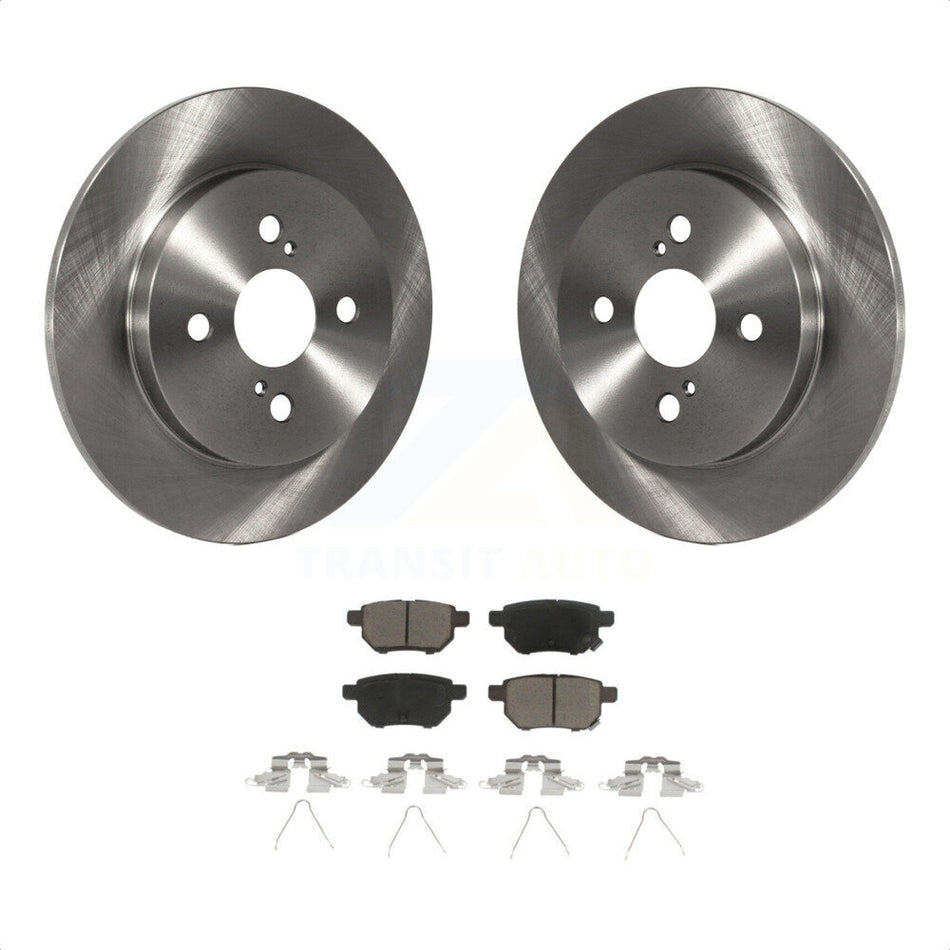 Rear Disc Brake Rotors And Ceramic Pads Kit For 2012-2018 Toyota Yaris K8C-101901 by Transit Auto