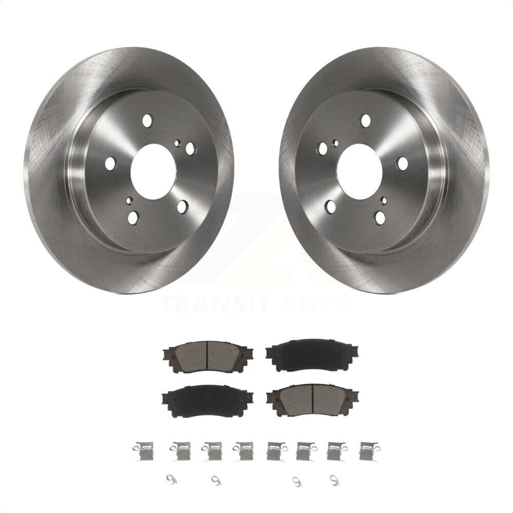 Rear Disc Brake Rotors And Ceramic Pads Kit For Toyota Camry RAV4 Lexus NX200t C-HR NX300 ES350 Avalon NX300h ES300h UX250h UX200 ES250 Venza Corolla Cross K8C-101907 by Transit Auto