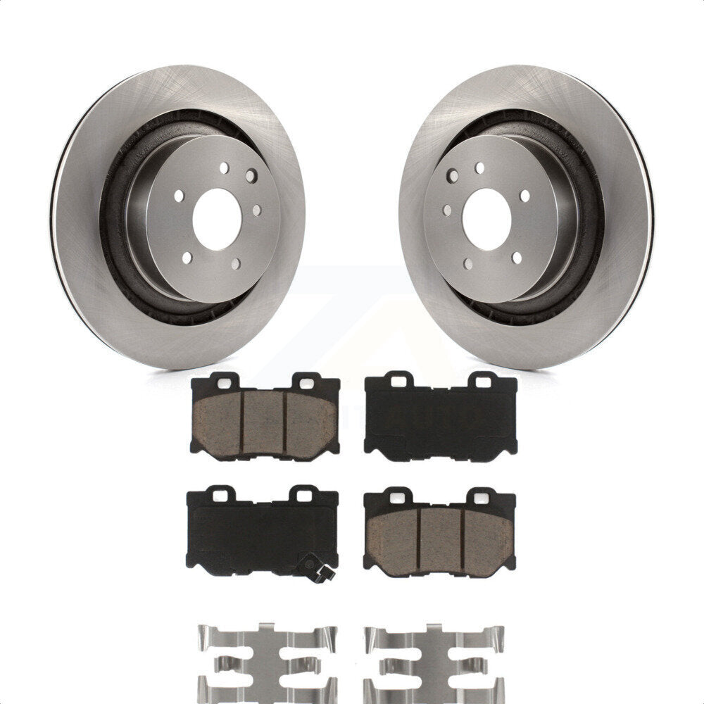 Rear Disc Brake Rotors And Ceramic Pads Kit For INFINITI G37 Nissan 370Z Q60 Z K8C-101918 by Transit Auto