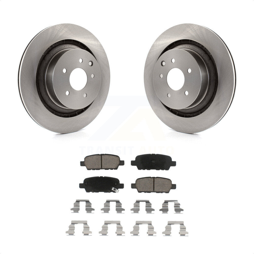 Rear Disc Brake Rotors And Ceramic Pads Kit For 2014 INFINITI Q60 Sport K8C-101920 by Transit Auto