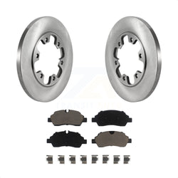 Rear Disc Brake Rotors And Ceramic Pads Kit For 2015-2019 Ford Transit-350 HD With 6 Lug Wheels K8C-101933