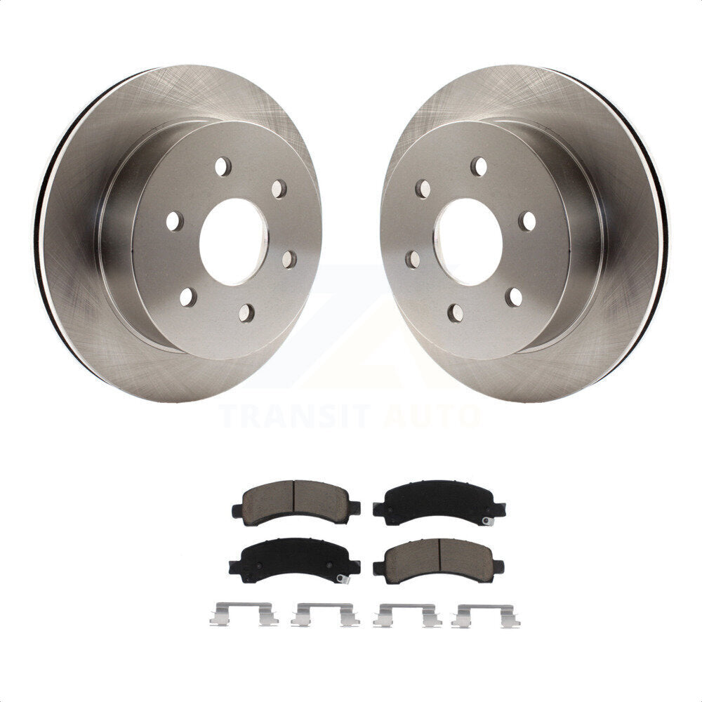 Rear Disc Brake Rotors And Ceramic Pads Kit For Chevrolet Express 2500 GMC Savana K8C-101943 by Transit Auto