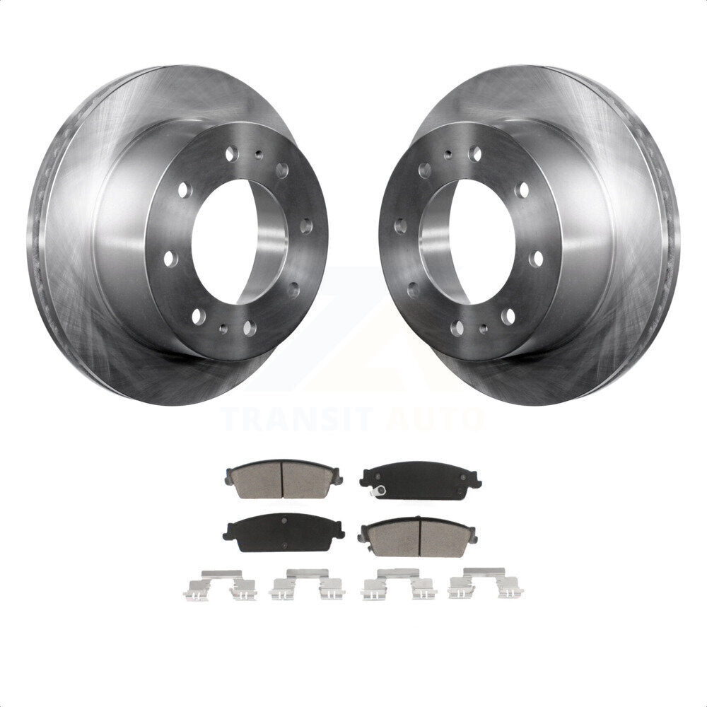 Rear Disc Brake Rotors And Ceramic Pads Kit For 2011 Chevrolet Silverado 1500 Hybrid K8C-101951 by Transit Auto