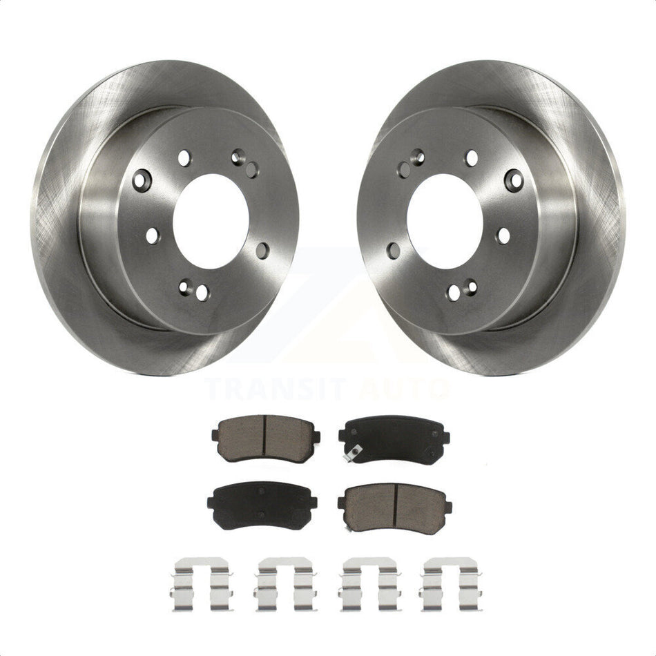 Rear Disc Brake Rotors And Ceramic Pads Kit For Kia Forte Koup Forte5 K8C-101957 by Transit Auto