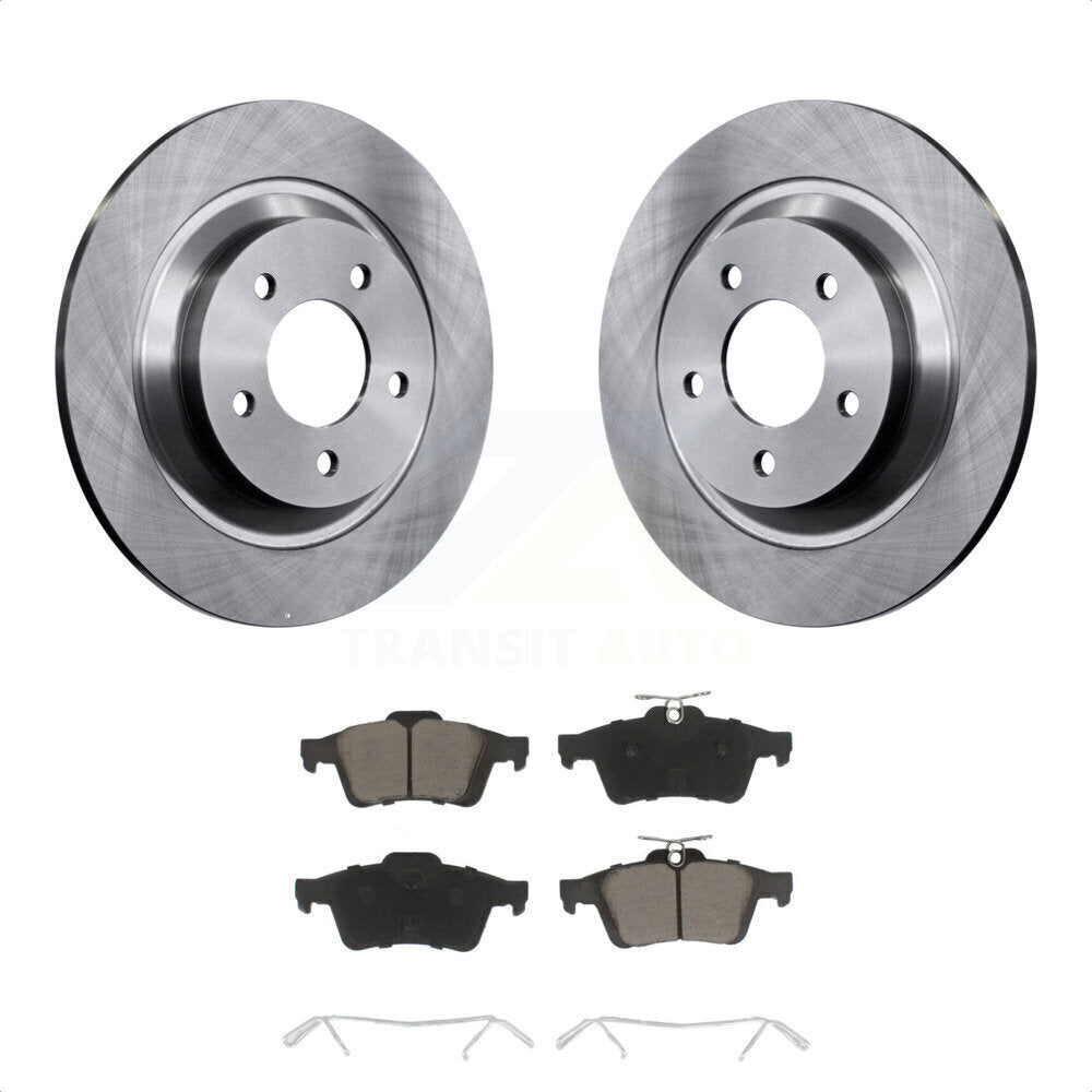 Rear Disc Brake Rotors And Ceramic Pads Kit For Mazda 5 K8C-101982 by Transit Auto