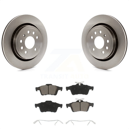 Rear Disc Brake Rotors And Ceramic Pads Kit For Saab 9-3 9-3X With Vented Rotor K8C-101986 by Transit Auto