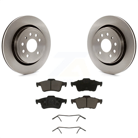 Rear Disc Brake Rotors And Ceramic Pads Kit For 2003 Saab 9-3 Sedan With Vented Rotor K8C-101988 by Transit Auto