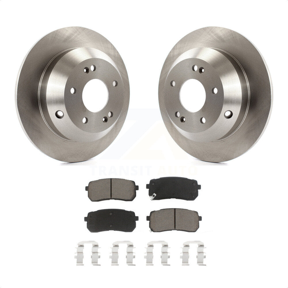 Rear Disc Brake Rotors And Ceramic Pads Kit For 2015-2019 Kia Sedona K8C-101992 by Transit Auto