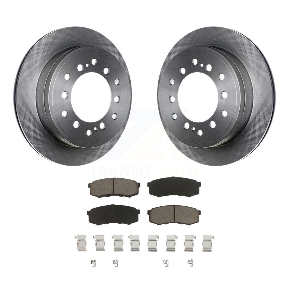 Rear Disc Brake Rotors And Ceramic Pads Kit For Toyota 4Runner Lexus GX460 FJ Cruiser K8C-102008 by Transit Auto