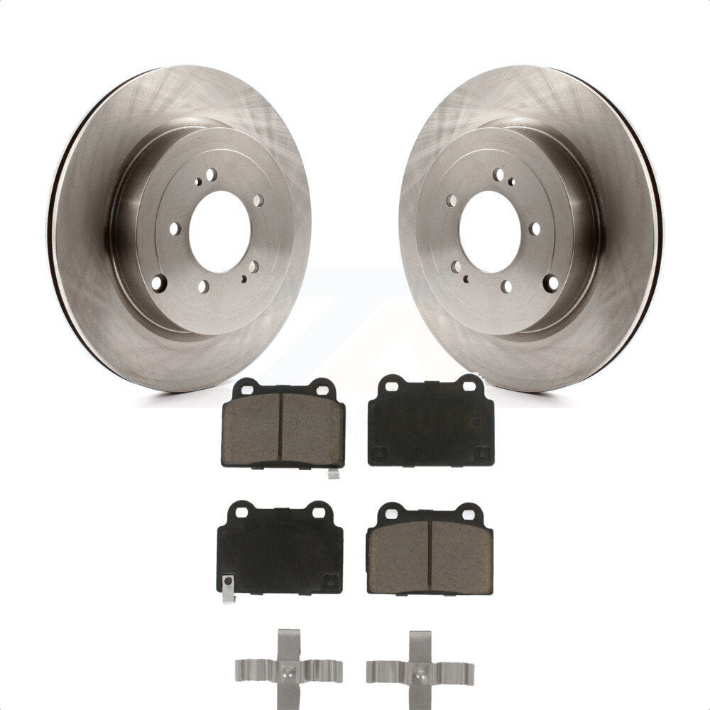 Rear Disc Brake Rotors And Ceramic Pads Kit For Mitsubishi Lancer K8C-102014 by Transit Auto