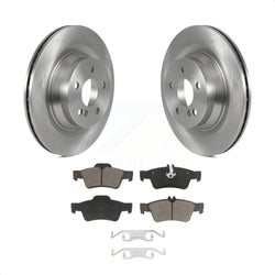 Rear Disc Brake Rotors And Ceramic Pads Kit For Mercedes-Benz CLS550 E550 K8C-102021