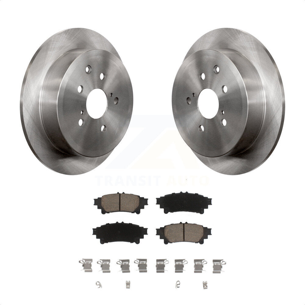 Rear Disc Brake Rotors And Ceramic Pads Kit For Toyota Highlander Sienna Lexus RX350 RX450h K8C-102024 by Transit Auto