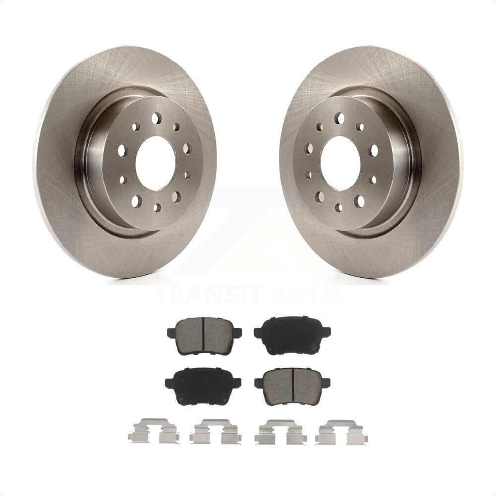 Rear Disc Brake Rotors And Ceramic Pads Kit For 2014-2020 Fiat 500L K8C-102037 by Transit Auto