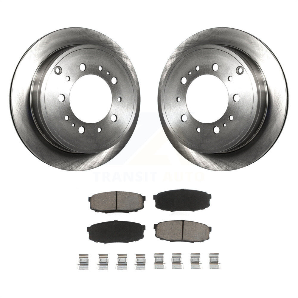 Rear Disc Brake Rotors And Ceramic Pads Kit For Toyota Tundra Sequoia Lexus LX570 Land Cruiser K8C-102039 by Transit Auto