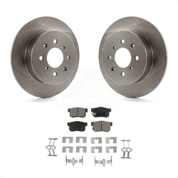 Rear Disc Brake Rotors And Ceramic Pads Kit For Honda Civic Acura EL K8C-102082