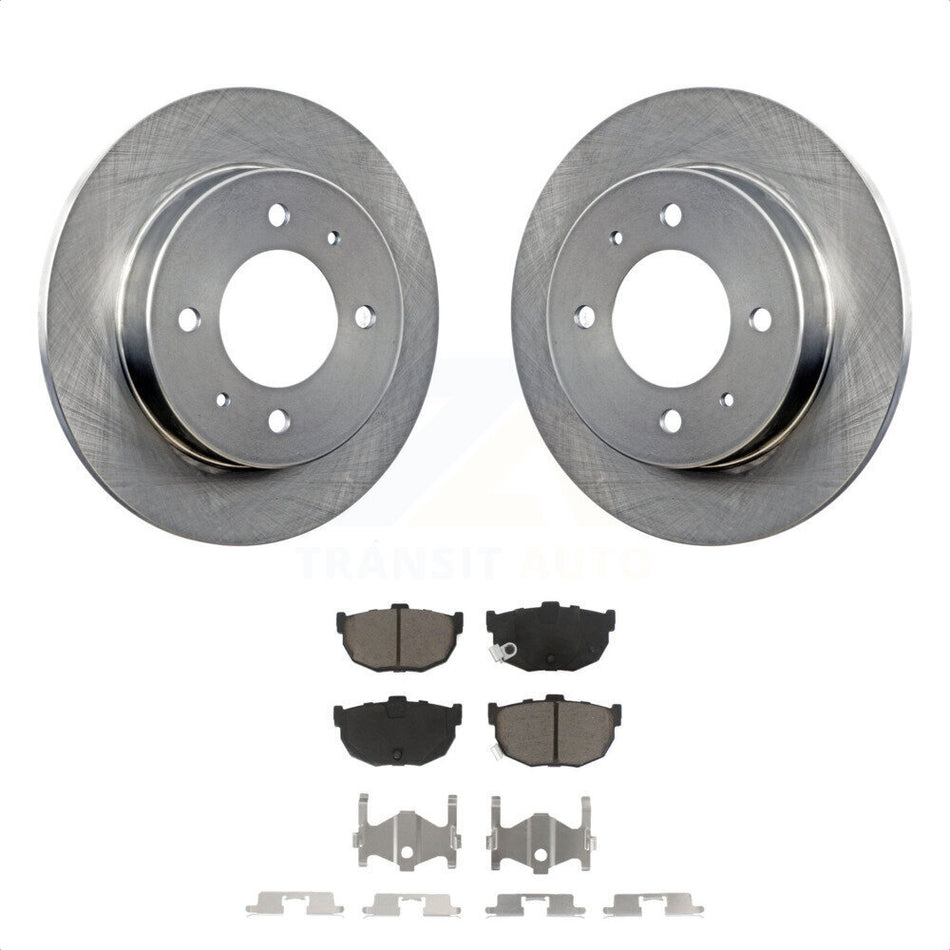 Rear Disc Brake Rotors And Ceramic Pads Kit For Hyundai Elantra Tiburon K8C-102084 by Transit Auto