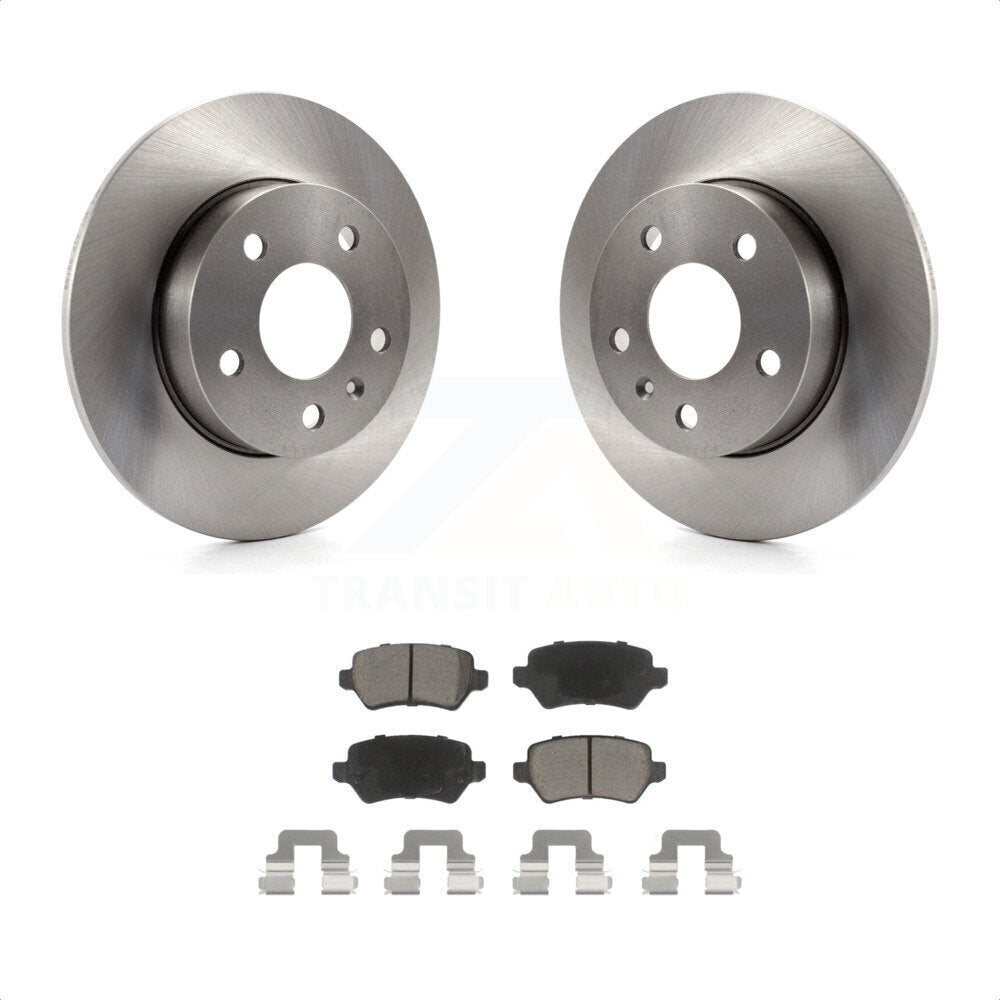 Rear Disc Brake Rotors And Ceramic Pads Kit For 2008-2009 Saturn Astra K8C-102087 by Transit Auto