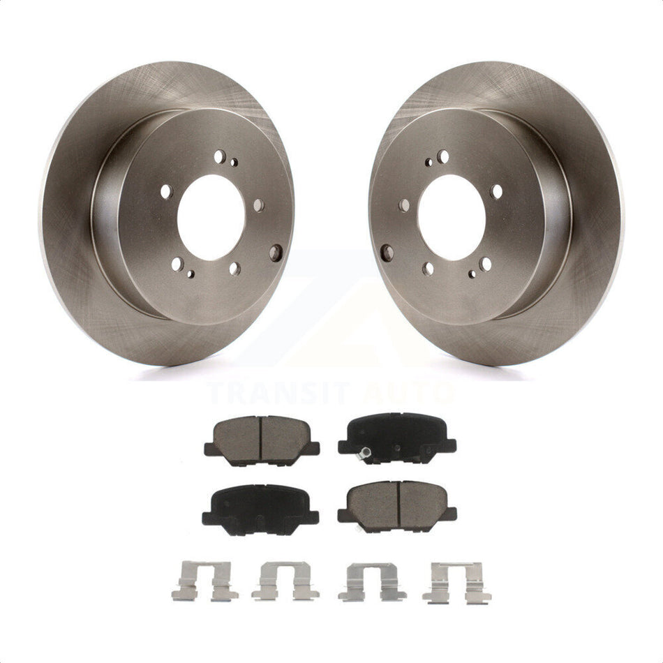 Rear Disc Brake Rotors And Ceramic Pads Kit For 2013 Mitsubishi Outlander 3.0L K8C-102089 by Transit Auto