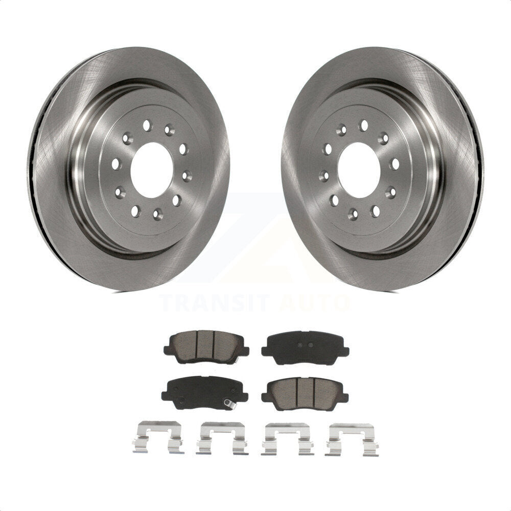 Rear Disc Brake Rotors And Ceramic Pads Kit For Cadillac ATS K8C-102102 by Transit Auto