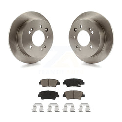 Rear Disc Brake Rotors And Ceramic Pads Kit For 2010 Hyundai Elantra Sedan From 03 23 10 K8C-102112